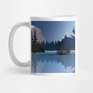 Blue Shades Cold Mountains And Lake Mug